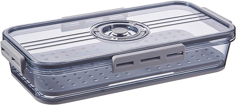 Fridge Produce Saver Food Storage Containers with Removable Drain Tray, Stackabl
