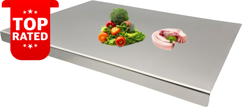 Stainless Steel Large Cutting Board 60X50CM Chopping Mat for Meat Fruits Veggies
