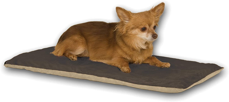 Thermo-Pet Mat Reversible Heated Pet Bed Mocha 14 X 28 Inches