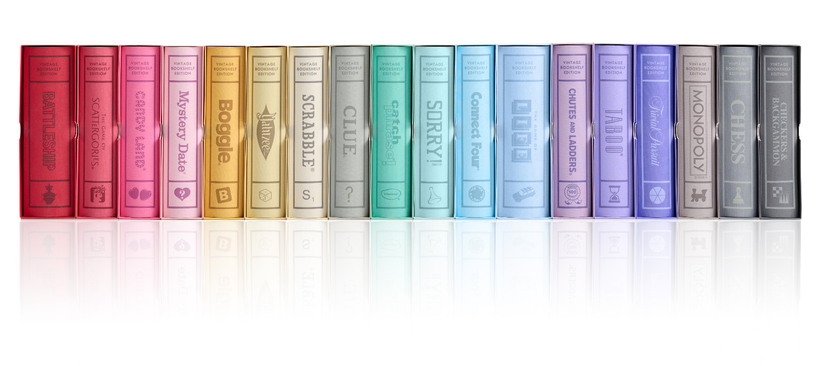 WS Game Company Collection of 18 Vintage Bookshelf Linen