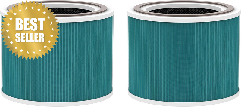 Air Purifier Bacterial Replacement Filter, 3-In-1 Pre-Filter, H13 True HEPA Filt
