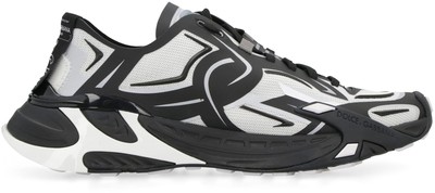 Pre-owned Dolce & Gabbana Fast Knit Low-top Sneakers In Black
