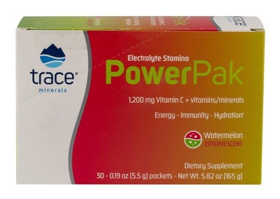 Trace Minerals Electrolyte Stamina Power Pak Арбуз без ГМО 30 упаковок в коробке