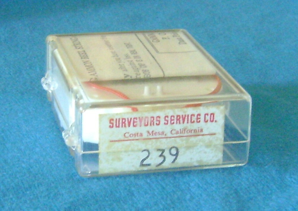 VINTAGE NEW GAMMON REEL FOR PLUMB BOB, SURVEYING, RETRACTABLE STRING