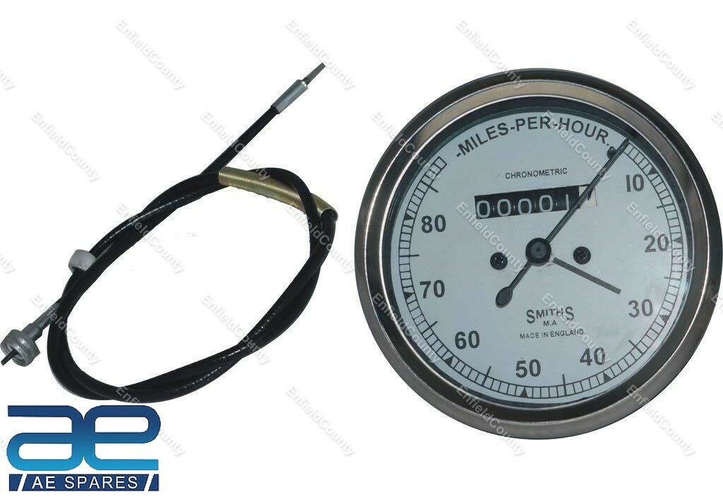 Speedometer 80 MPH with 54" Cable Replica Smiths For Norton Triumph Royal Enfield BSA