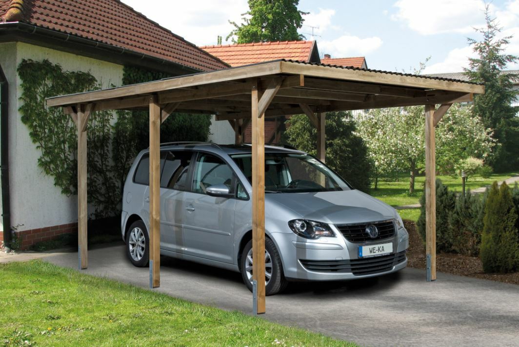 Holz Carport 500x300cm 5x3m Einzelcarport Garage
