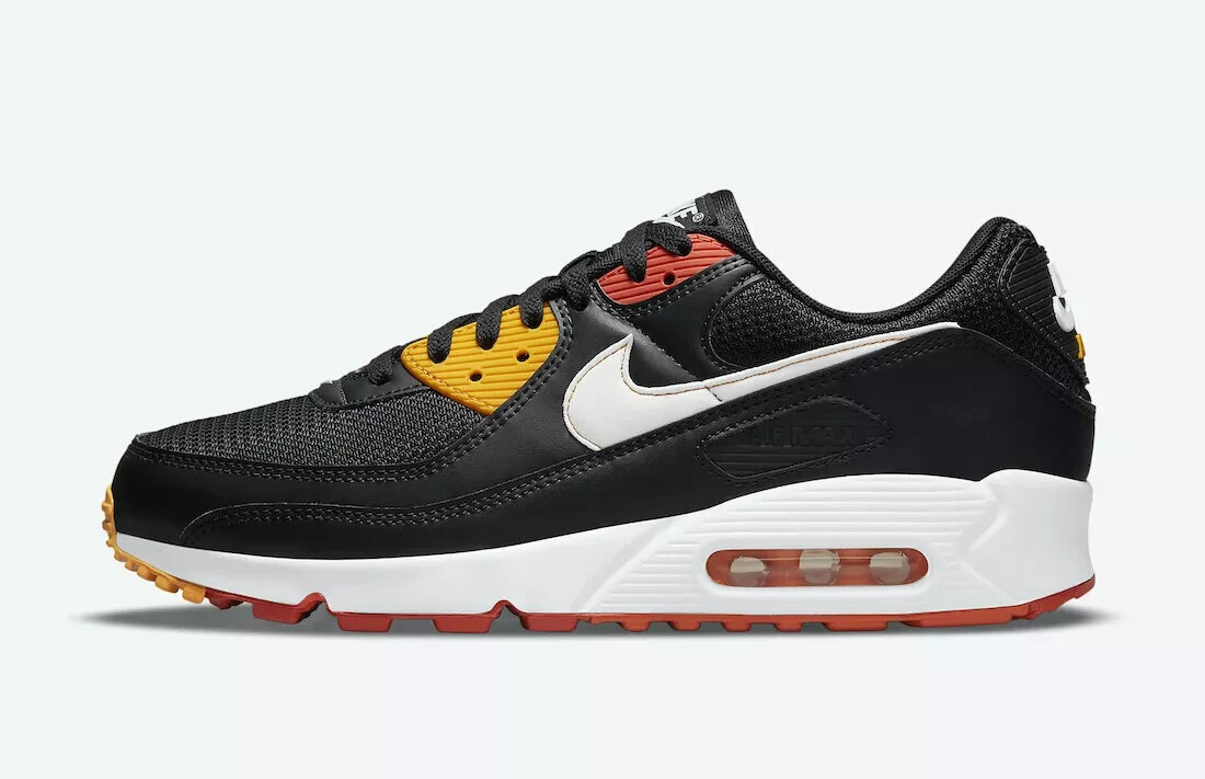 Nike Air Max 90 Roswell Raygun Red Orange Yellow Sneaker DJ9250-001 Mens Size 11
