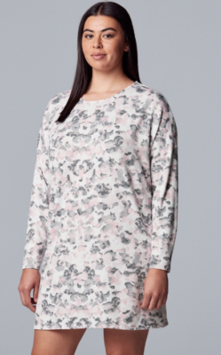 NWT Simply Vera Vera Wang Brushed Sweater Nightshirt Sleepshirt