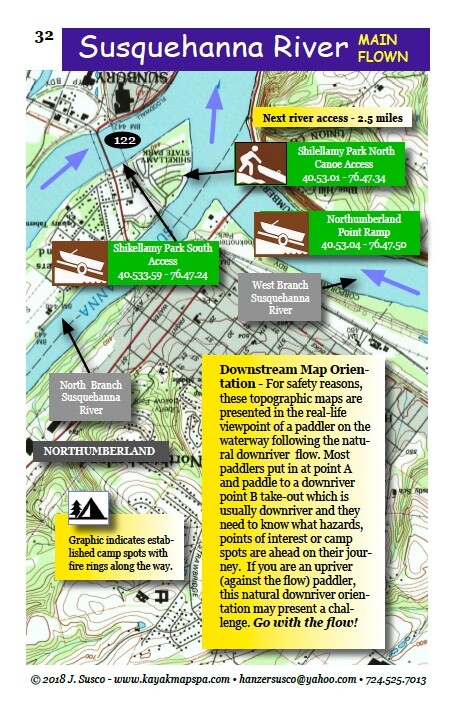 Kayak/Canoe -  Main Susquehanna  River Paddler’s Maps
