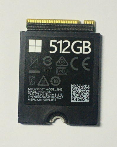 Microsoft Surface Laptop Pro X Model 1912 SSD 512GB NVMe M.2 2230