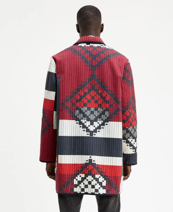 Pre-owned Levi's Made & Crafted Drovers Coat Reversible Quilted Mens Large Rt$498 B19 In Multicolor