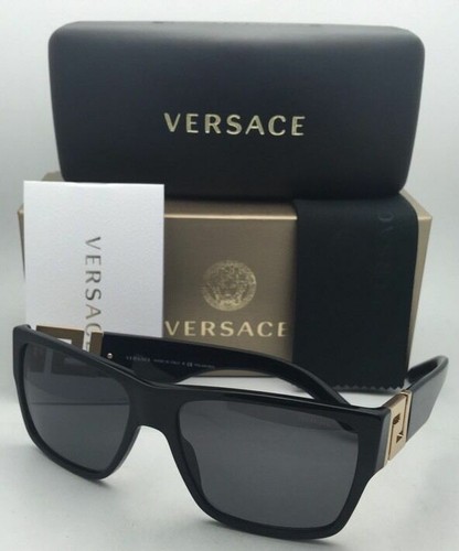 小物 VERSACE Sunglasses Black Versace Sunglasses MOD.4424-U GB1/87 Black Gold Oversized
