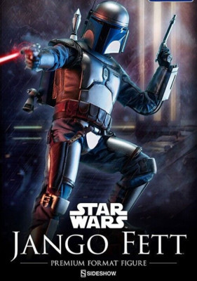 SIDESHOW JANGO FETT EXCLUSIVE PREMIUM FORMAT # 460/750 MADE  1/4 SCALE W/ ARTBOX