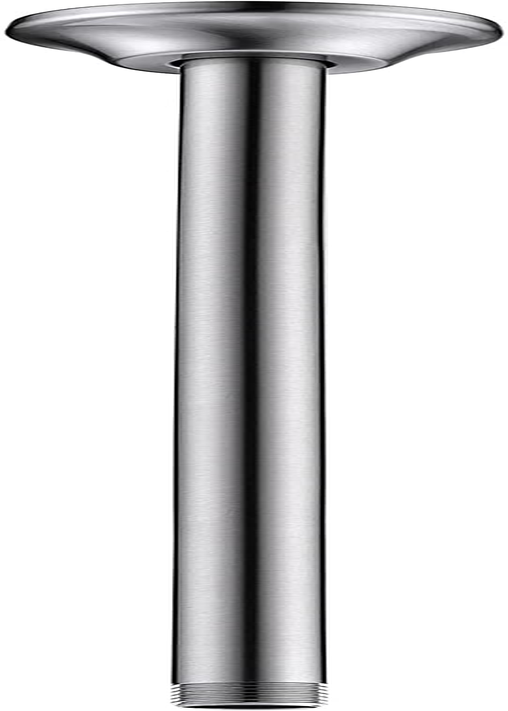 BESTILL 16 Inch Ceiling Mount Shower Arm and Flange, Brushed