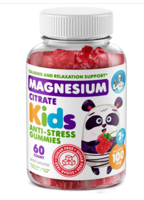 Kids Magnesium Gummies Sugar-Free - Magnesium Gummies Supplement for Children
