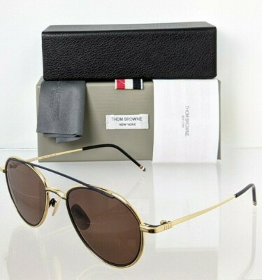 Pre-owned Dita Brand Authentic Thom Browne Sunglasses Tbs 109-c-t Gold Navy Tb109 Frame