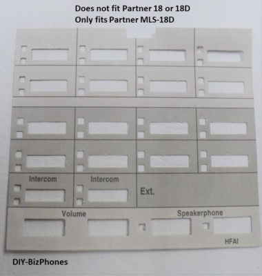 Lot of 5 Paper Desi Label Strip Partner MLS 18D Phone Avaya AT&T Lucent