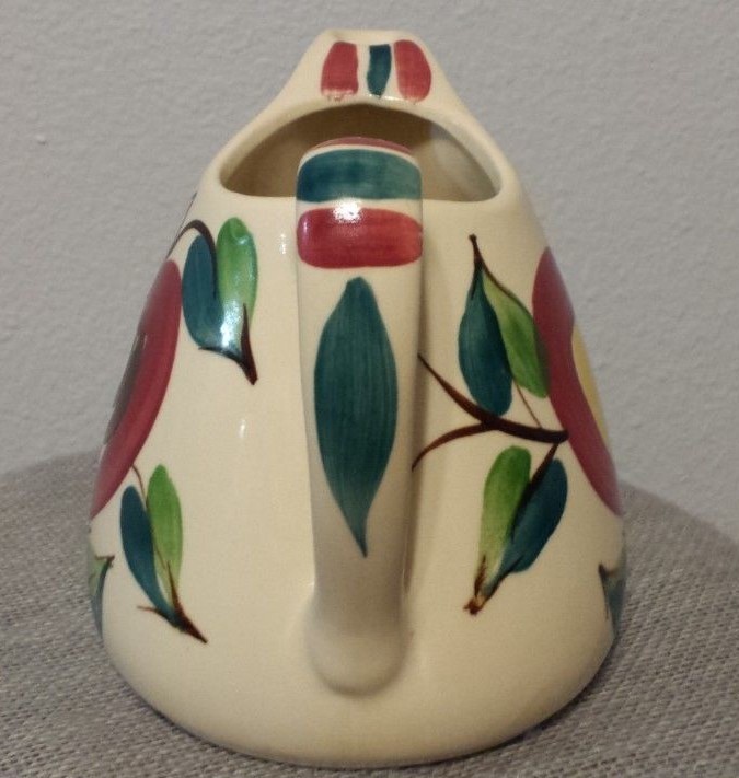 1940's Purinton Slipware 'Open Apple' Lemonade PITCHER Jug Large