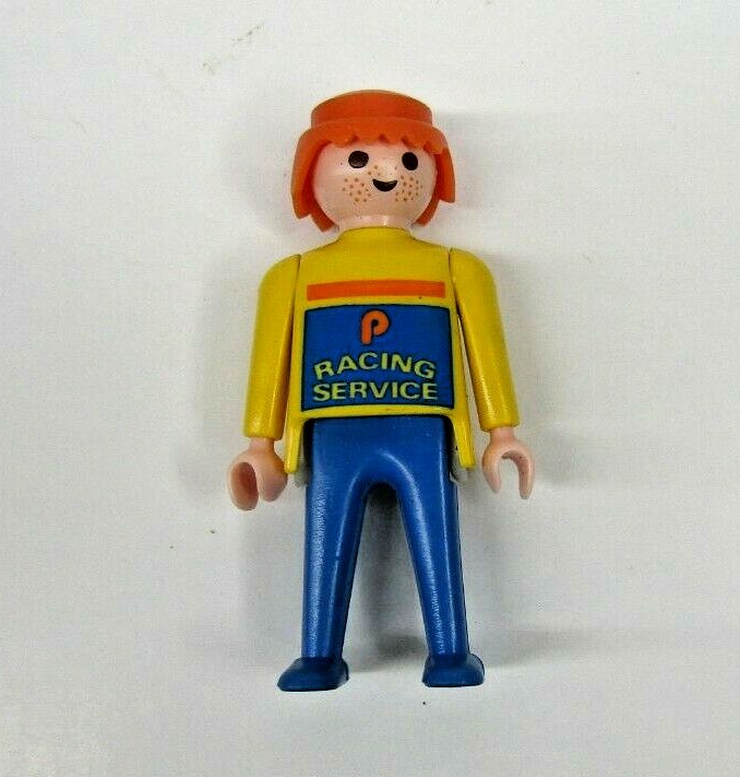 Купить Playmobil 2002 Playmobile Geobra Race Car Pit Crew Mini Figure в