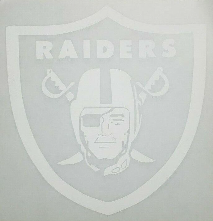 NFL Raiders Logo Iron On Heat Transfer White 11
