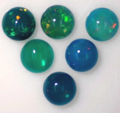 DARK BLUE GREEN OPAL 3.50 MM ROUND CABOCHON   SOLD PER STONE F-1571