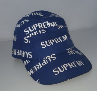 FW16 Supreme 3M Reflective Repeat Camp cap Blue Hat Box Logo Water Resistant