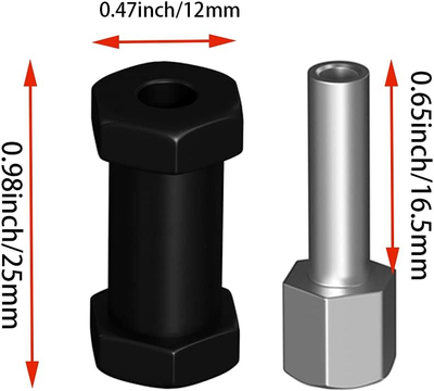 12mm RC Wheel Spacers Aluminum Alloy Hex Hub Wheel for 110 RC Crawler Car Parts