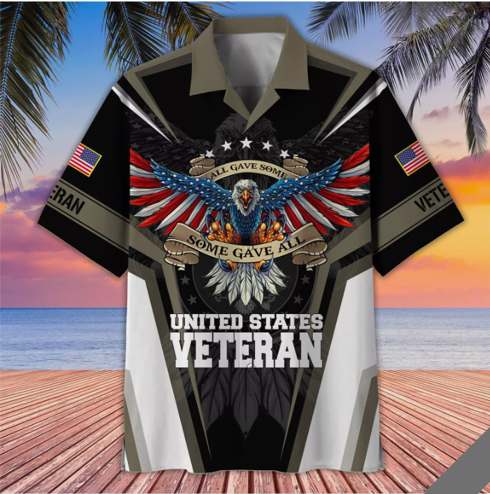 US Veteran Eagle 3D HAWAII SHIRT HALLOWEEN GIFT CHRISTMAS GIFT BEST PRICE