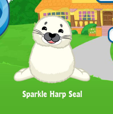 Webkinz Sparkle Harp Seal Code Only Virtual PET Adoption Messaged