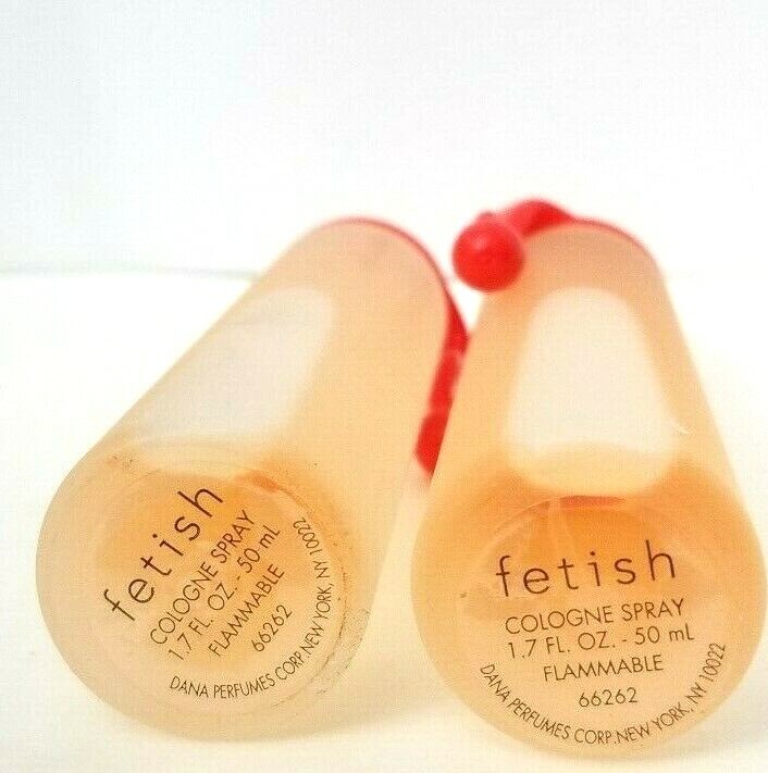 2 pk FETISH by Dana Cologne Spray Perfume Feminine Flowery Fragrance 1.7 oz each