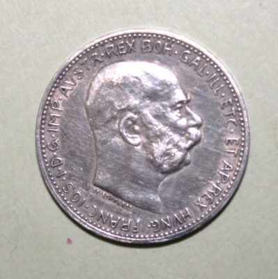 S12 - Austria 1 Corona 1914 Uncirculated Silver Coin - Emperor Franz Josef I