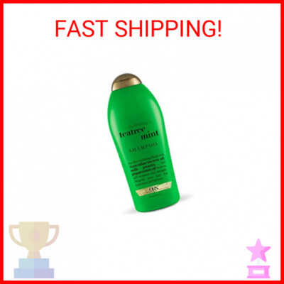 OGX Hydrating + Tea Tree Mint Shampoo, Nourishing & Invigorating Scalp Shampoo w