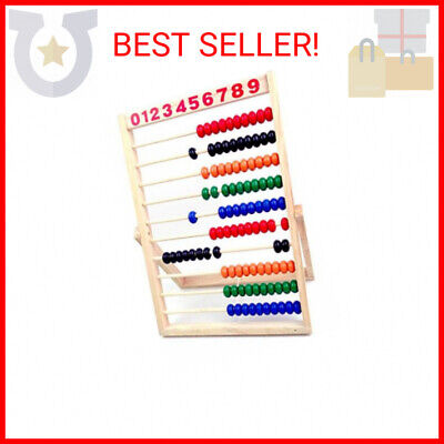 MAGIKON Wooden Counting Number Frame, 10 Rows Abacus for Kids Learning Math (11-