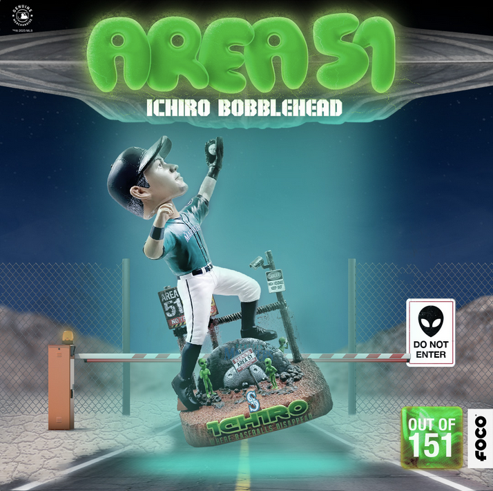 Ichiro Suzuki Seattle Mariners Area 51 Bobblehead! NIB IN