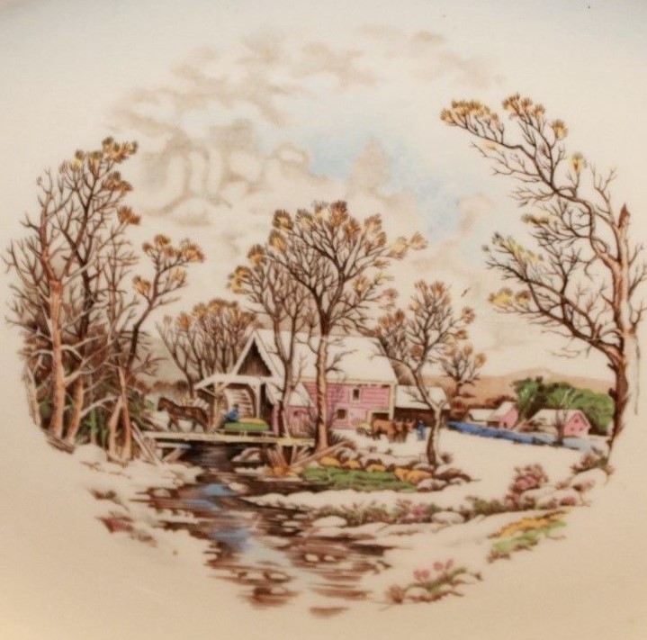 Platters Lot of 2, WS George Lido white, Edwin Knowles Homestead 46-9