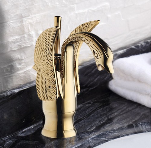 Bad Wasserhahn Goldene Deck Montiert Einhand 9810 Waschbecken Mixer