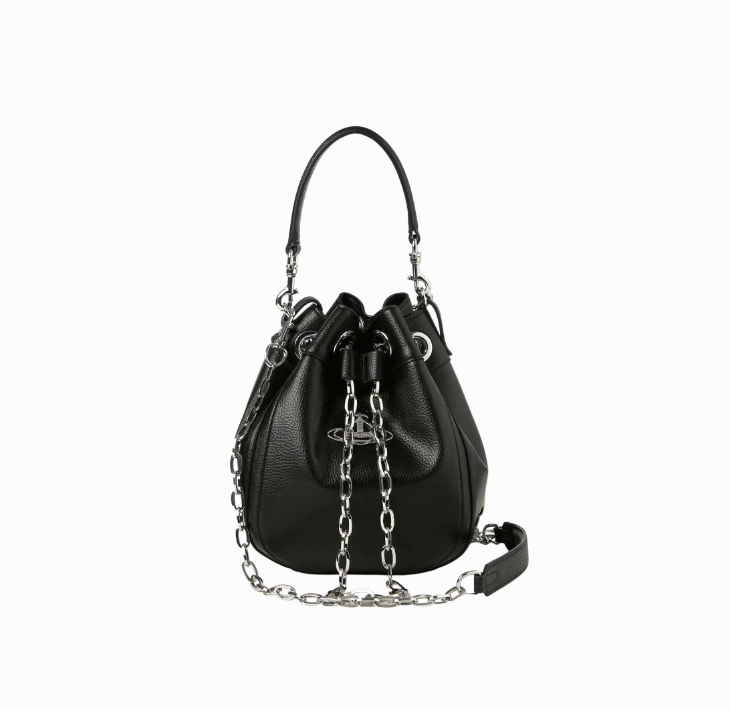 ★Vivienne Westwood★ Small Chrissy Bucket Bag Black 4C03000 Vivienne Westwood Chrissy Small Bucket Bag Black / 100