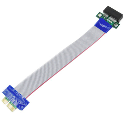 3PCS PCI-E 1X Slot Riser Card Extender Extension Ribbon Flex Relocate Cable