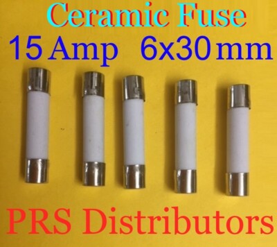 Microwave Ceramic Fuse 15A 250V 6X30mm 5 piece USA SELLER