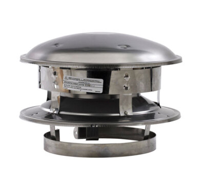 Selkirk 6 in. Dia. Stainless Steel Round Top Dome - Total Qty: 1