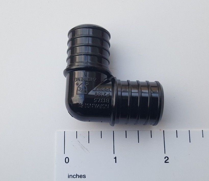 40 PIECES 1" PEX ELBOW POLY ALLOY LEAD FREE CRIMP PLASTIC FITTINGS