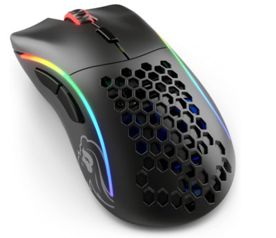 Glorious - Model D Wireless Optical Honeycomb RGB Gaming Mouse - Matte Black