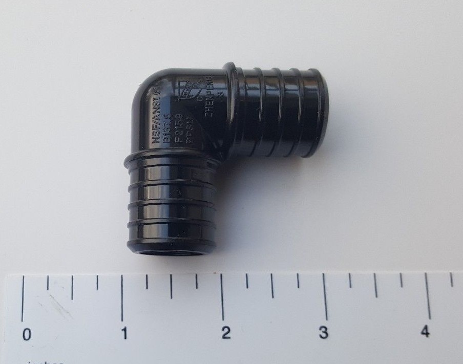 40 PIECES 1" PEX ELBOW POLY ALLOY LEAD FREE CRIMP PLASTIC FITTINGS