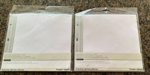2 Packages Recollections Scrapbook Album Refill Pages 8" x 8