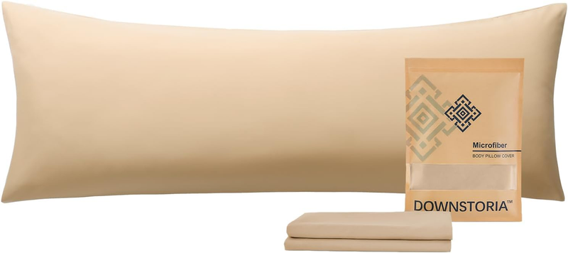 DOWNSTORIA Body Pillow Cover, Ultra Soft Microfiber Long Pillowcase, Envelope Cl