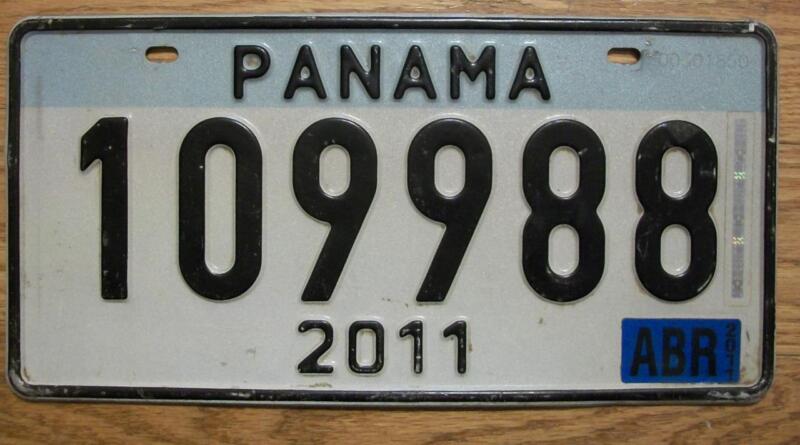 SINGLE PANAMA LICENSE PLATE - 2011 - 109988