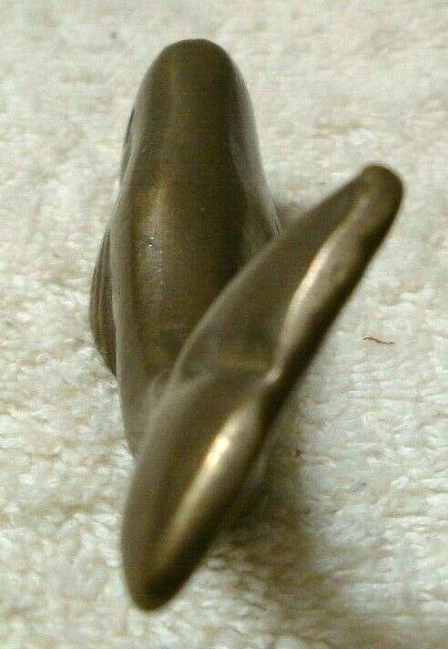 Vintage Solid Brass Whale Figurine Paperweight Nautical Ocean Marine Mammal