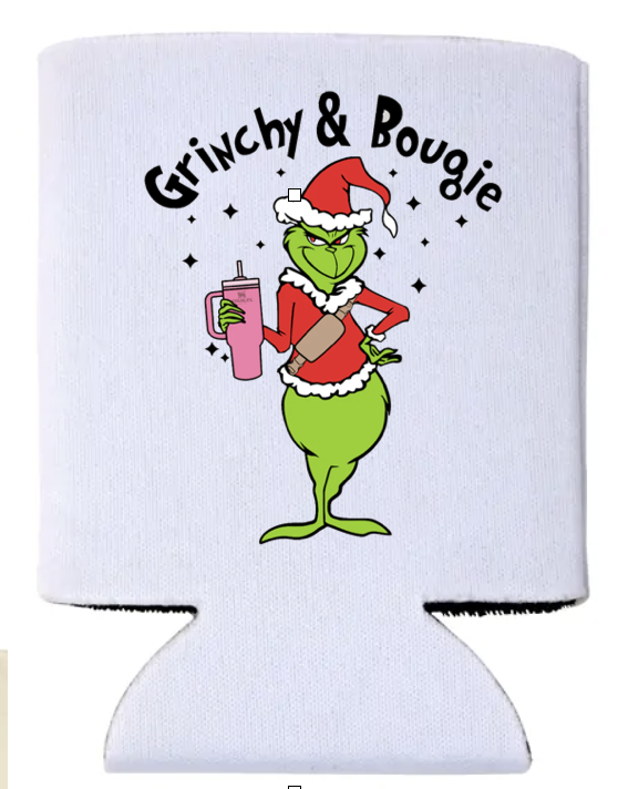 Christmas Holiday Funny Can Coolers Koozies Grinch Bougie Santa Snack Cake Party