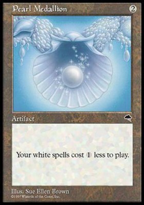 Pearl Medallion - Damaged / Poor English MTG Tempest
