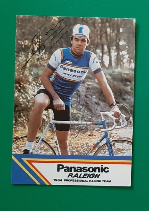 Cyclisme Carte Cycliste Jos Lammertink Ã©Quipe Panasonic Raleigh 1984  SignÃ©E